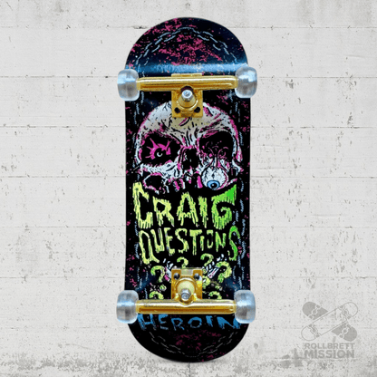 Custom Fingerboard Complete Pro Heroin Craig Questions 34mm - Fingerboard - Rollbrett Mission