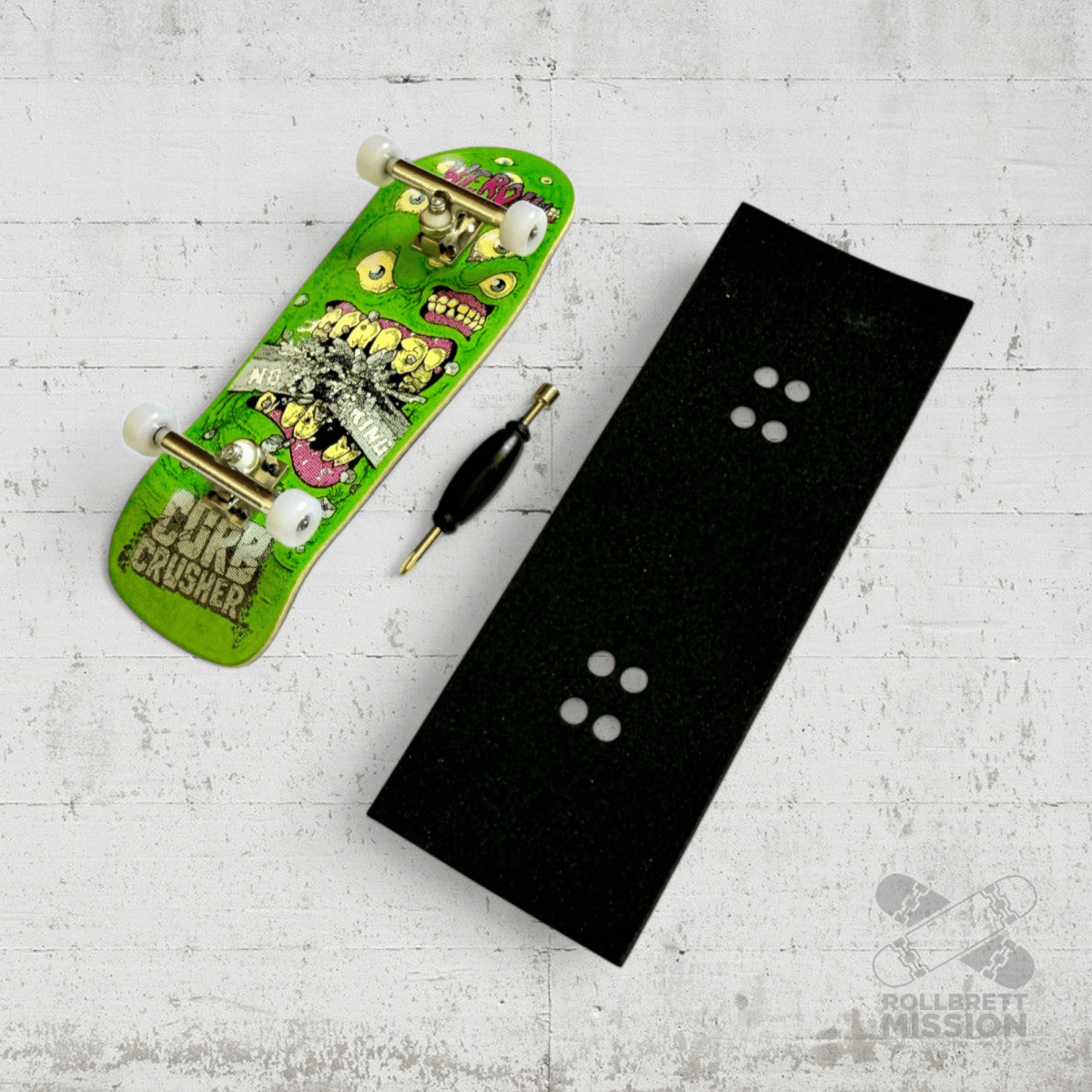 Custom Fingerboard Complete Pro Heroin Curb Crusher Chomp - Fingerboard - Rollbrett Mission