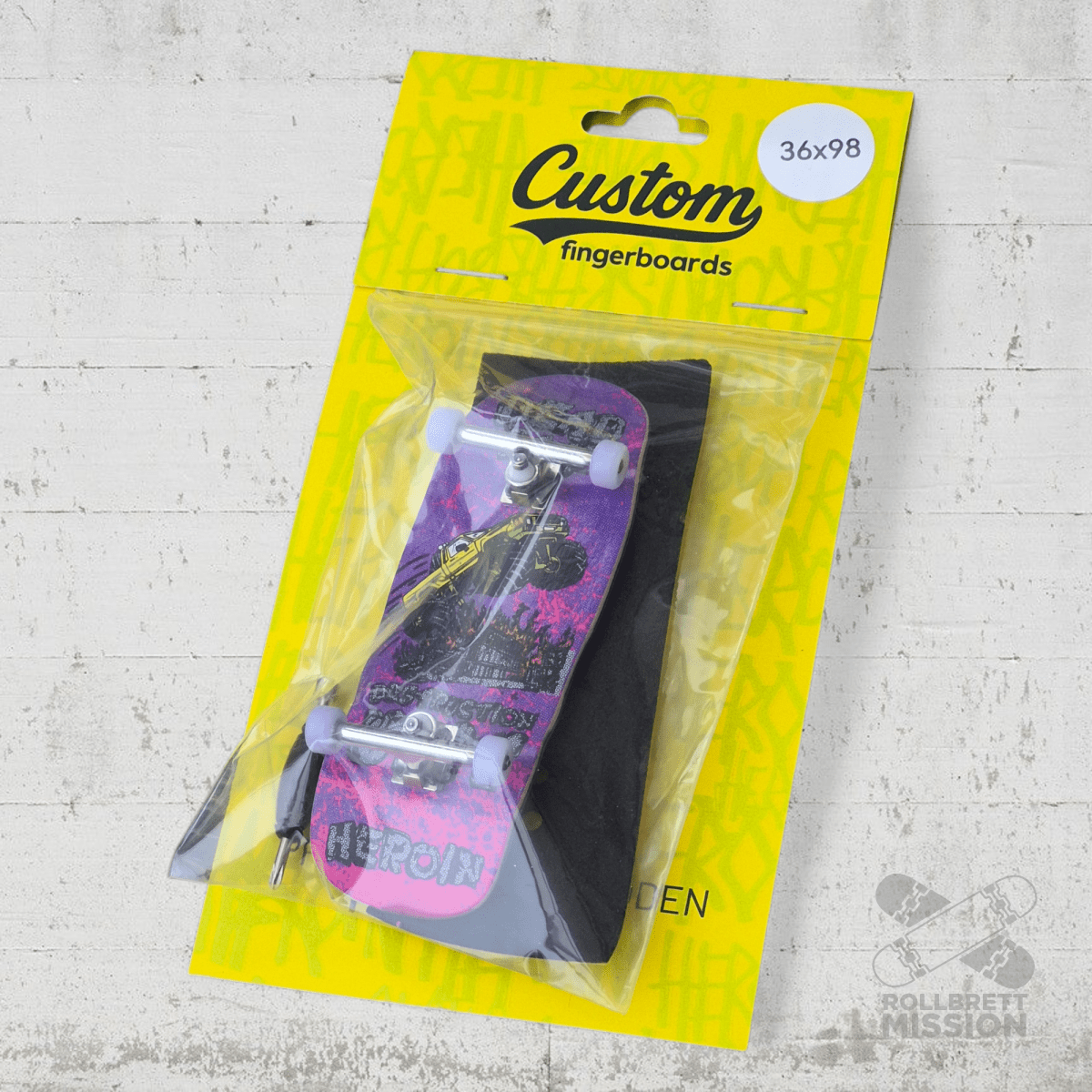 Custom Fingerboard Complete Pro Heroin Dead Dave Knock Off - Fingerboard - Rollbrett Mission