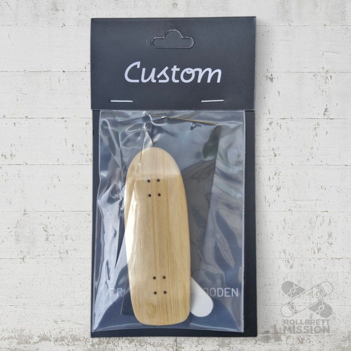 Custom Fingerboard Deck Old School bamboo - Fingerboard - Rollbrett Mission