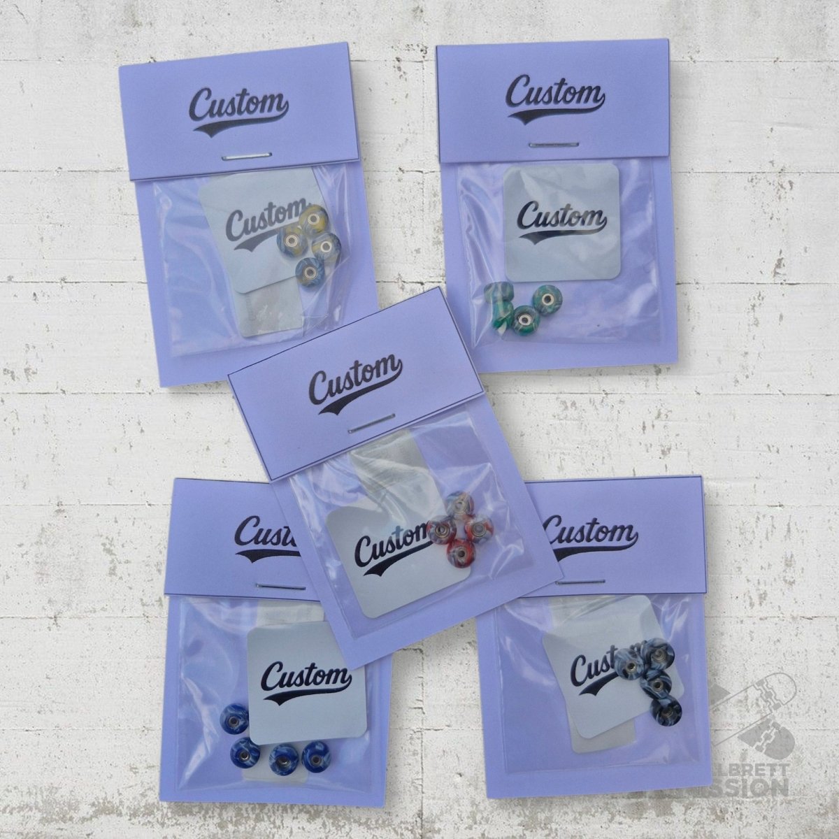 Custom Fingerboard Wheels Swirl color - Fingerboard - Rollbrett Mission