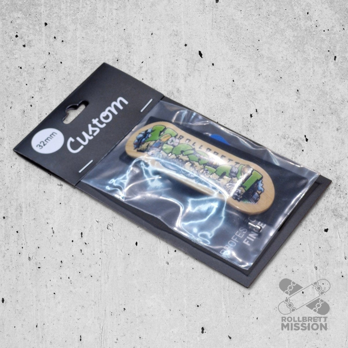 Custom x Rollbrett Mission Fingerboard Deck Shop Spirit 32mm - Fingerboard - Rollbrett Mission