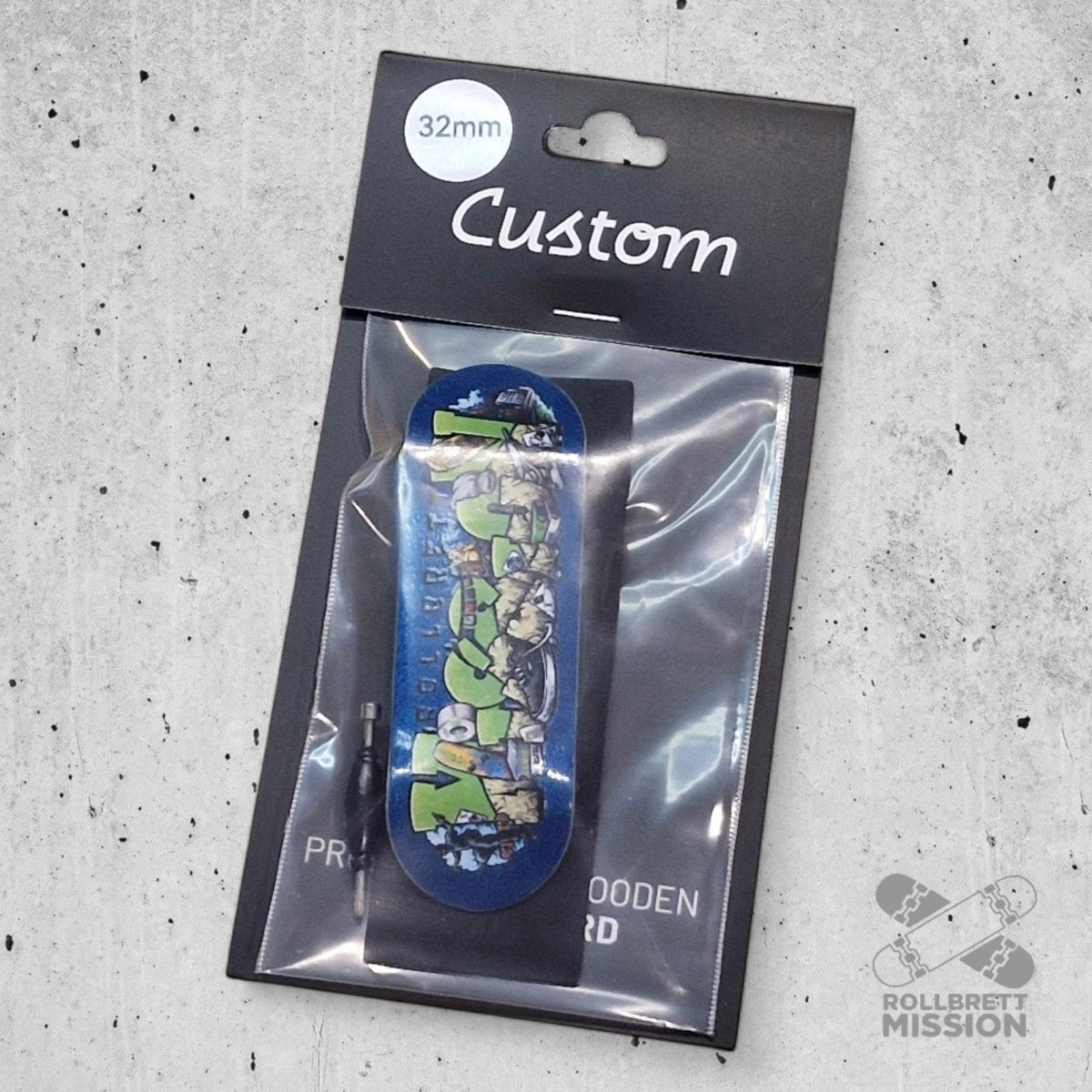 Custom x Rollbrett Mission Fingerboard Deck Shop Spirit 32mm - Fingerboard - Rollbrett Mission