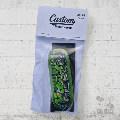 Custom x Rollbrett Mission Fingerboard Deck Shop Spirit 34mm Boxy Shape - Fingerboard - Rollbrett Mission