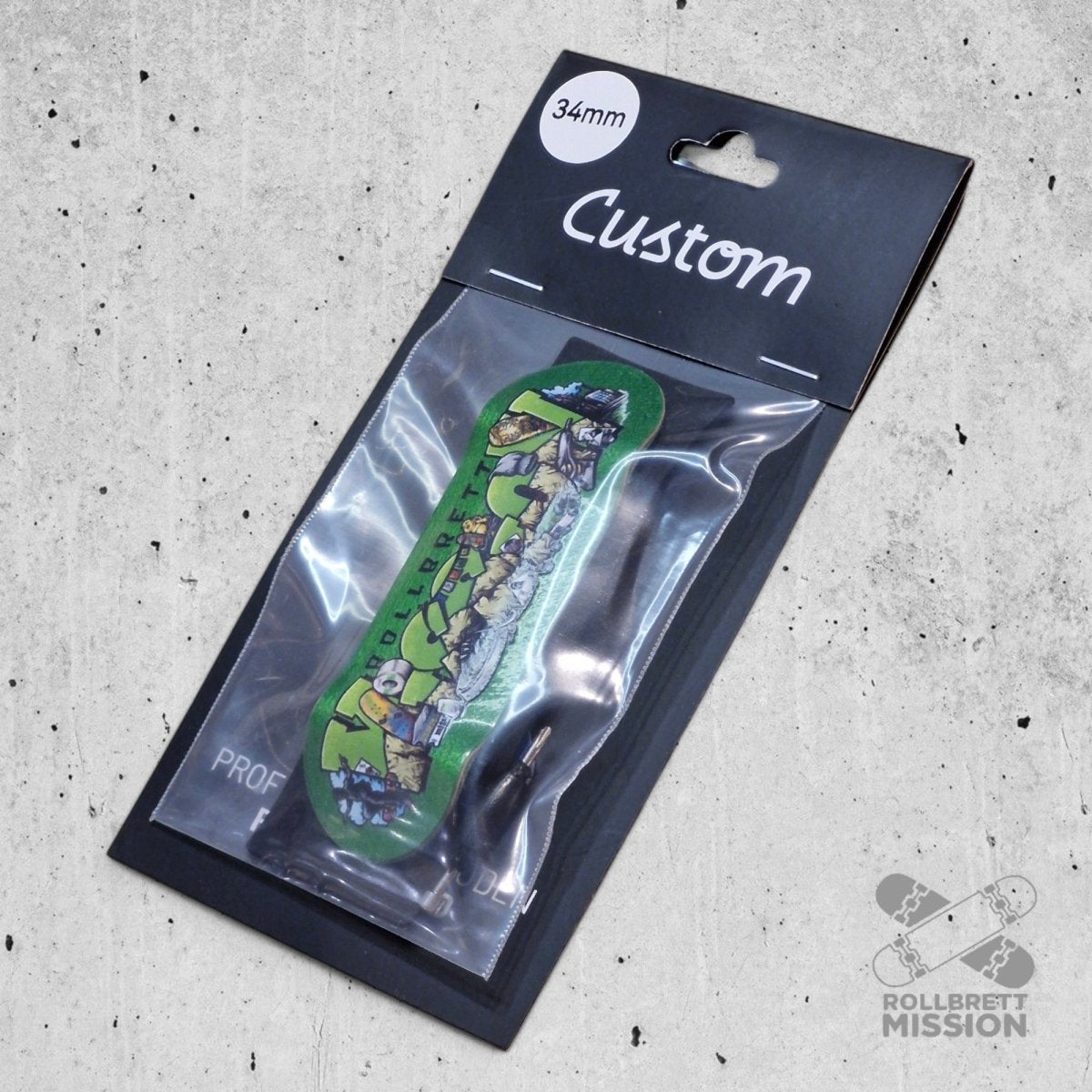 Custom x Rollbrett Mission Fingerboard Deck Shop Spirit 34mm - Fingerboard - Rollbrett Mission