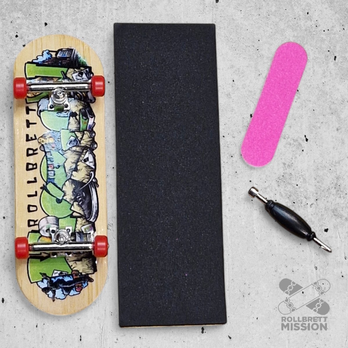 Custom x Rollbrett Mission Fingerboard Pro Complete Shop Spirit 32mm - Fingerboard - Rollbrett Mission