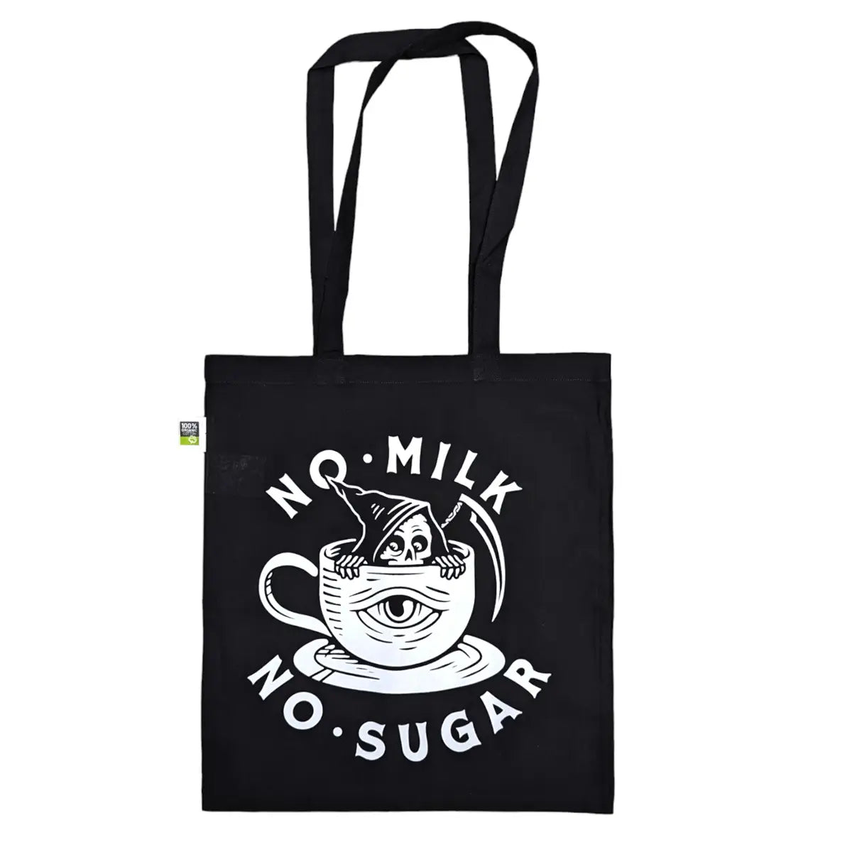 Death by Coffee Creeper Reaper Baumwolltasche Tote Bag Bierteufel - Taschen & Gepäck - Rollbrett Mission