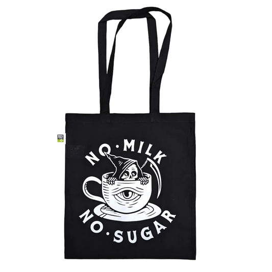Death by Coffee Creeper Reaper Baumwolltasche Tote Bag Bierteufel - Taschen & Gepäck - Rollbrett Mission