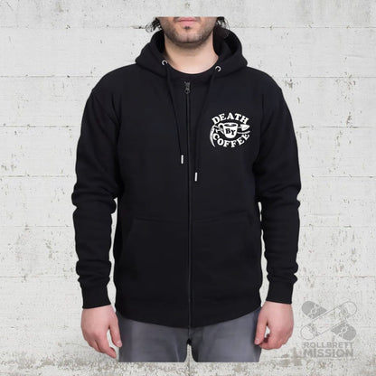 Death By Coffee Hooded Zipper Essentials black - Rollbrett Mission