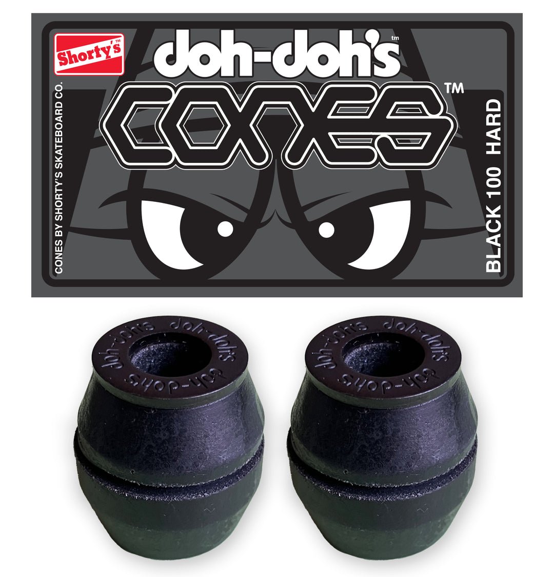 Doh - Doh CONES Bushings 100A hard black - Skateboard - Kleinteile - Rollbrett Mission