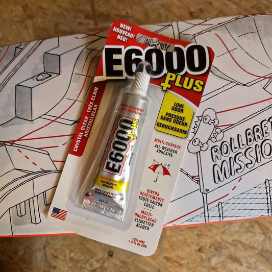 E6000 Plus Craft Glue clear 26.6 ml Tube Schuhreparatur Kleber transparent - Skateboard - Kleinteile - Rollbrett Mission