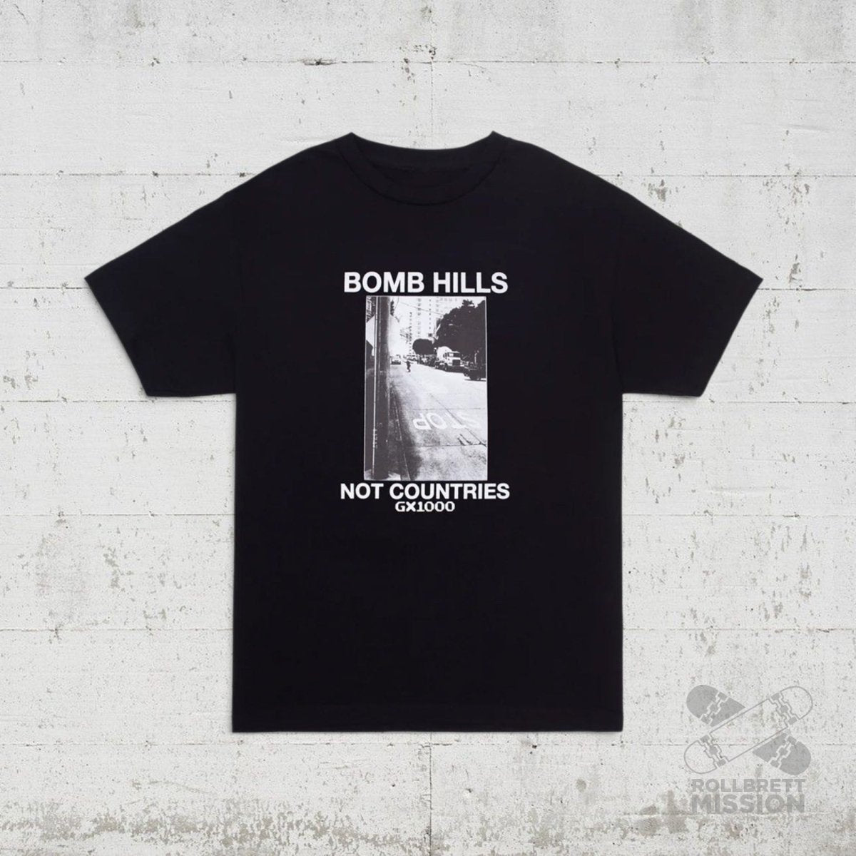 GX1000 T-Shirt Bomb Hills black - Rollbrett Mission