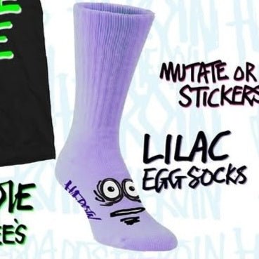 Heroin Egg Socks lilac Socken - Socken - Rollbrett Mission