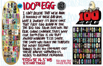 Heroin Skateboards 100th Egg 9.125 Deck - Skateboard - Decks - Rollbrett Mission