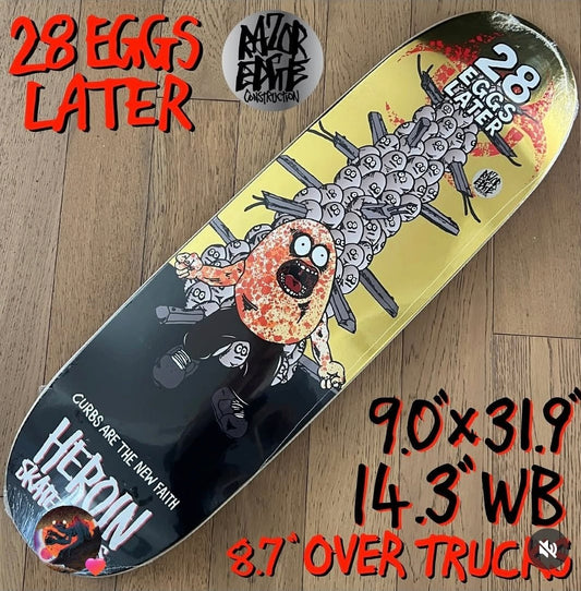 Heroin Skateboards 28 Eggs later 9.0 Sym Egg Deck - Skateboard-Decks - Rollbrett Mission