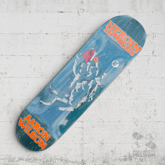 Heroin Skateboards Aaron Wilson Fish 8.75 Deck - Skateboard - Decks - Rollbrett Mission