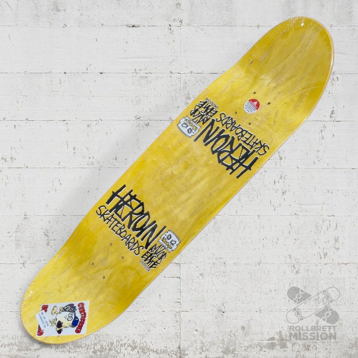 Heroin Skateboards Aaron Wilson Teggxas Egg SYM 8.88 Deck - Skateboard - Decks - Rollbrett Mission