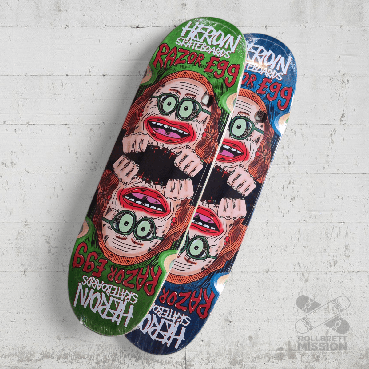 Heroin Skateboards Auntie Razor Egg 9.75 Deck - Skateboard - Decks - Rollbrett Mission