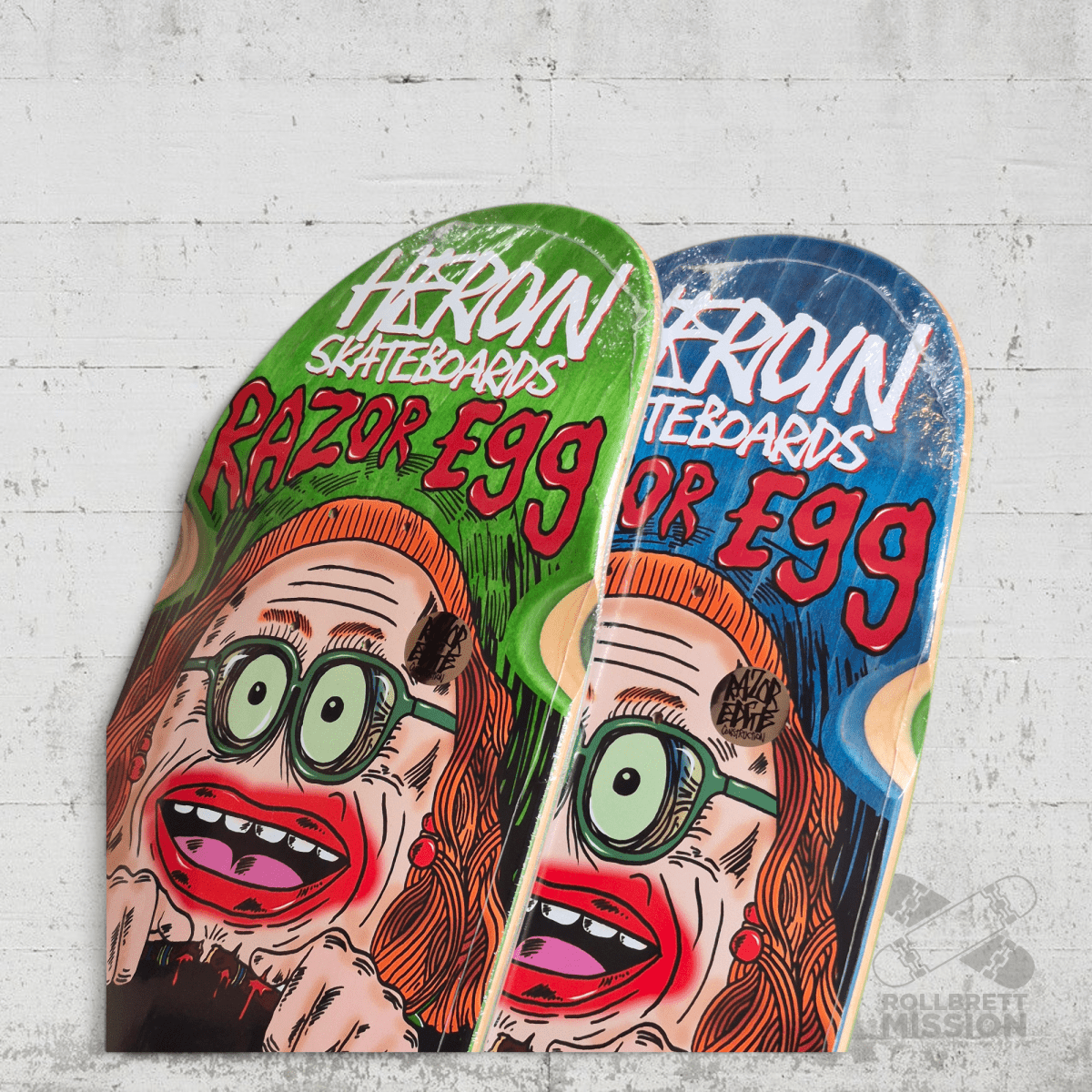 Heroin Skateboards Auntie Razor Egg 9.75 Deck - Skateboard - Decks - Rollbrett Mission