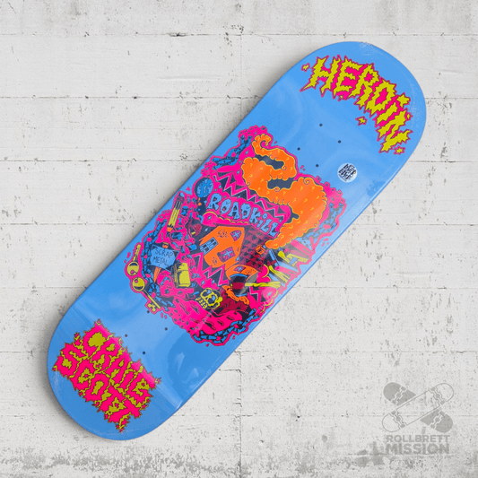 Heroin Skateboards CQ Craig Scott Scrap Metal 10.0 Deck - Skateboard - Decks - Rollbrett Mission