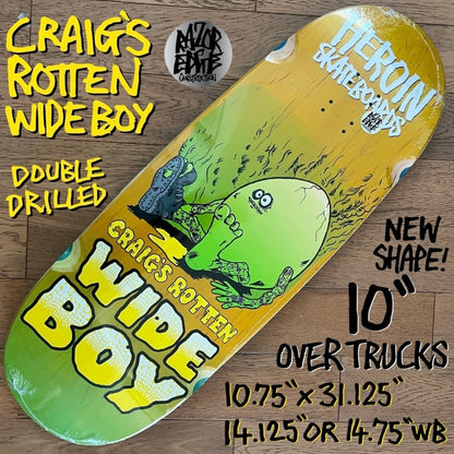Heroin Skateboards Craig's Rotten Wide Boy 10.75 Deck - Skateboard - Decks - Rollbrett Mission