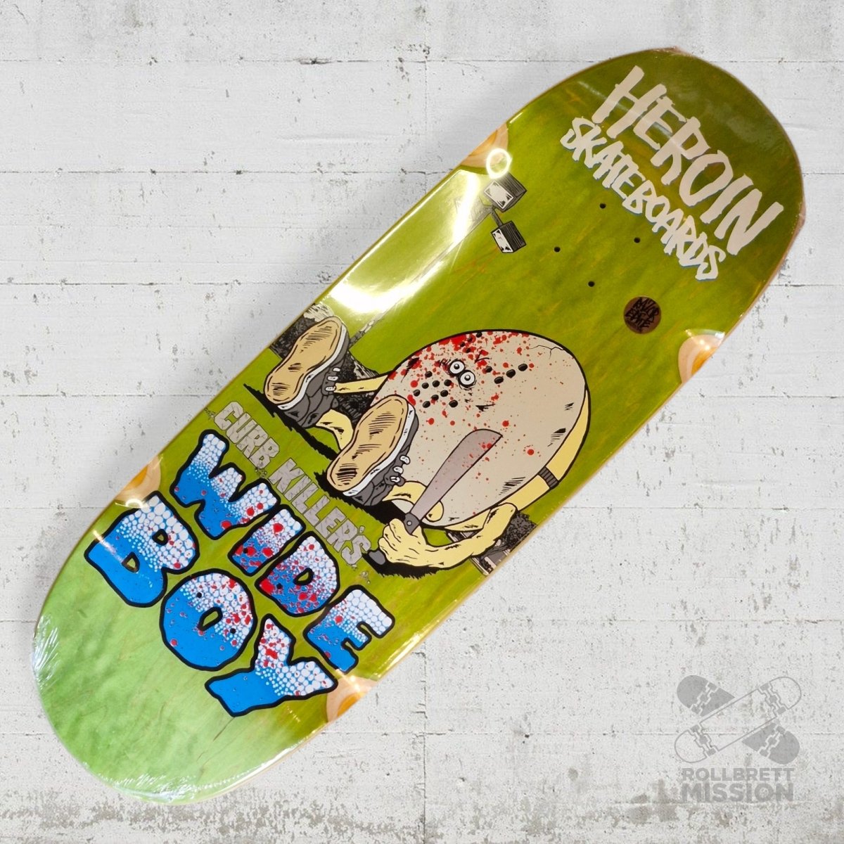 Heroin Skateboards Curb Killer's Wide Boy 10.75 Deck - Skateboard - Decks - Rollbrett Mission