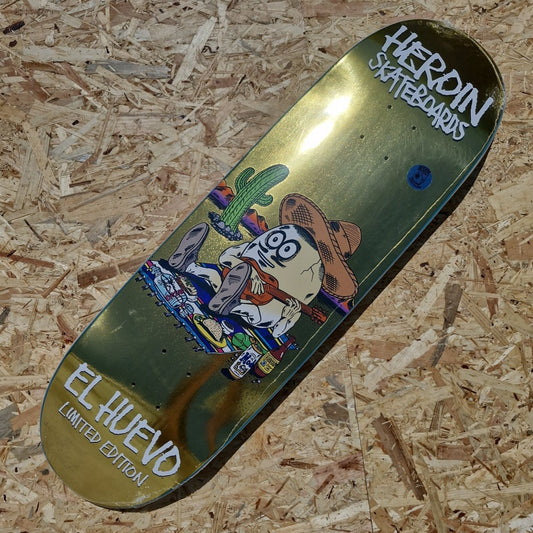 Heroin Skateboards El Huevo Gold 9.4 Deck - Skateboard-Decks - Rollbrett Mission