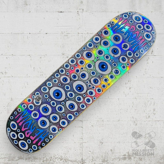 Heroin Skateboards Holographic Eyes Twin Sym 8.5 Deck - Skateboard - Decks - Rollbrett Mission