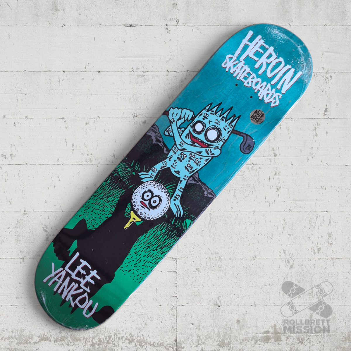Heroin Skateboards Lee Yankou Golf Imp 8.25 Deck - Skateboard - Decks - Rollbrett Mission