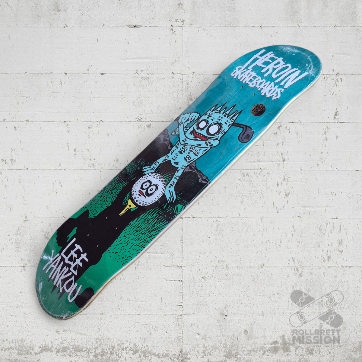 Heroin Skateboards Lee Yankou Golf Imp 8.25 Deck - Skateboard - Decks - Rollbrett Mission