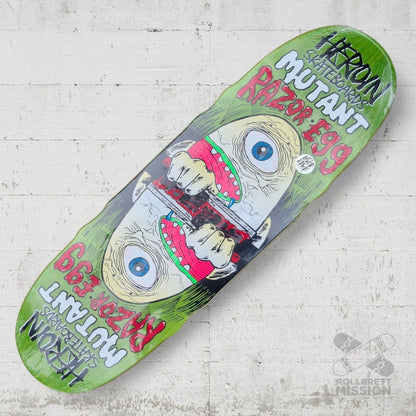 Heroin Skateboards Mutant Razor Egg 9.5 Deck - Skateboard - Decks - Rollbrett Mission