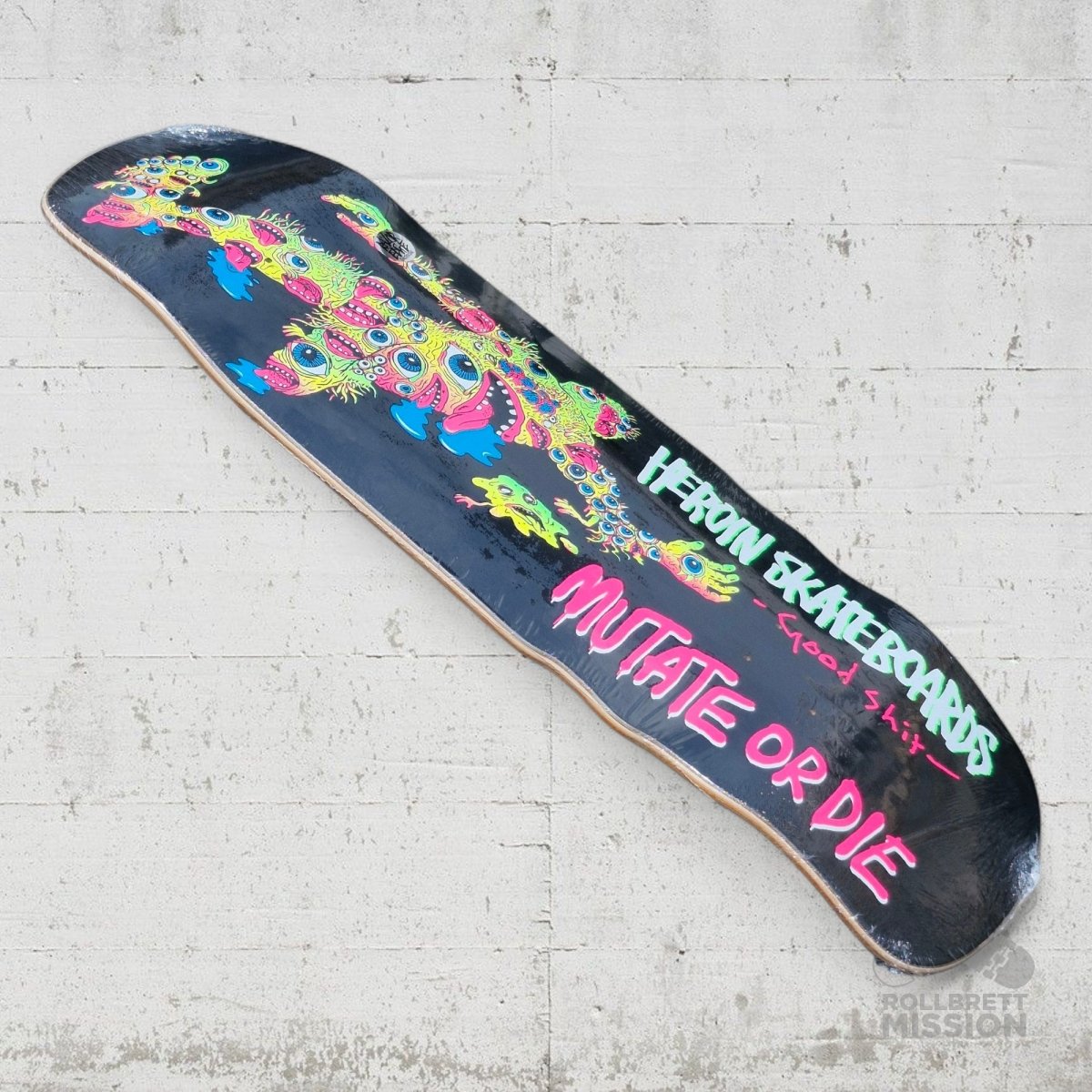 Heroin Skateboards Mutate or Die Good Shit Gravedigger Shape 9.75 Deck - Skateboard - Decks - Rollbrett Mission