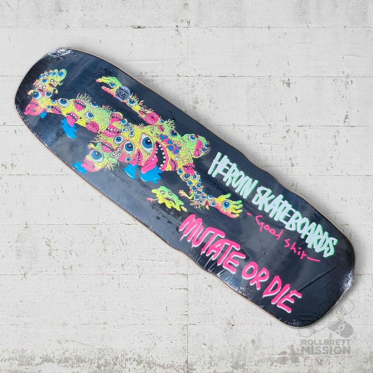 Heroin Skateboards Mutate or Die Good Shit Gravedigger Shape 9.75 Deck - Skateboard - Decks - Rollbrett Mission