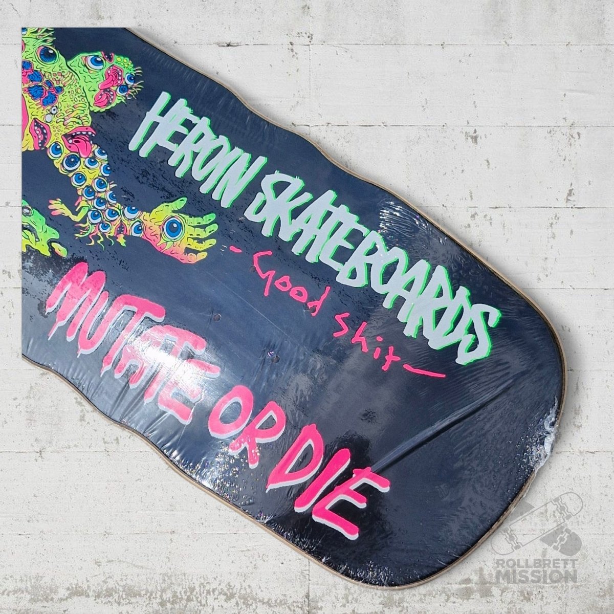 Heroin Skateboards Mutate or Die Good Shit Gravedigger Shape 9.75 Deck - Skateboard - Decks - Rollbrett Mission