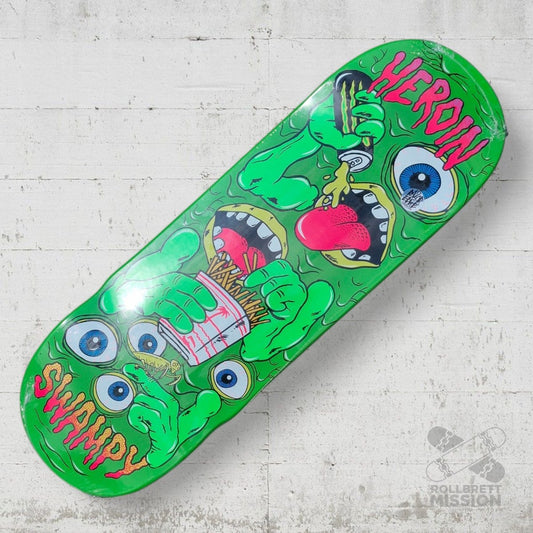 Heroin Skateboards Mutate Or Die Swampy 10.2 Deck - Skateboard - Decks - Rollbrett Mission