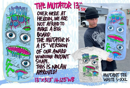 Heroin Skateboards Mutator 13.0" Deck - Skateboard - Decks - Rollbrett Mission
