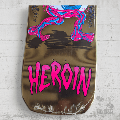 Heroin Skateboards Nolan Eye Crusher Gold Foil 10.0 Deck - Skateboard - Decks - Rollbrett Mission