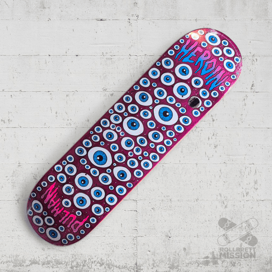 Heroin Skateboards Pulham Eyes pink 8.5 Deck - Skateboard - Decks - Rollbrett Mission