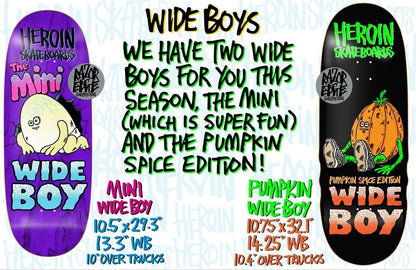 Heroin Skateboards Pumpkin Wide Boy 10.75 Deck - Skateboard - Decks - Rollbrett Mission