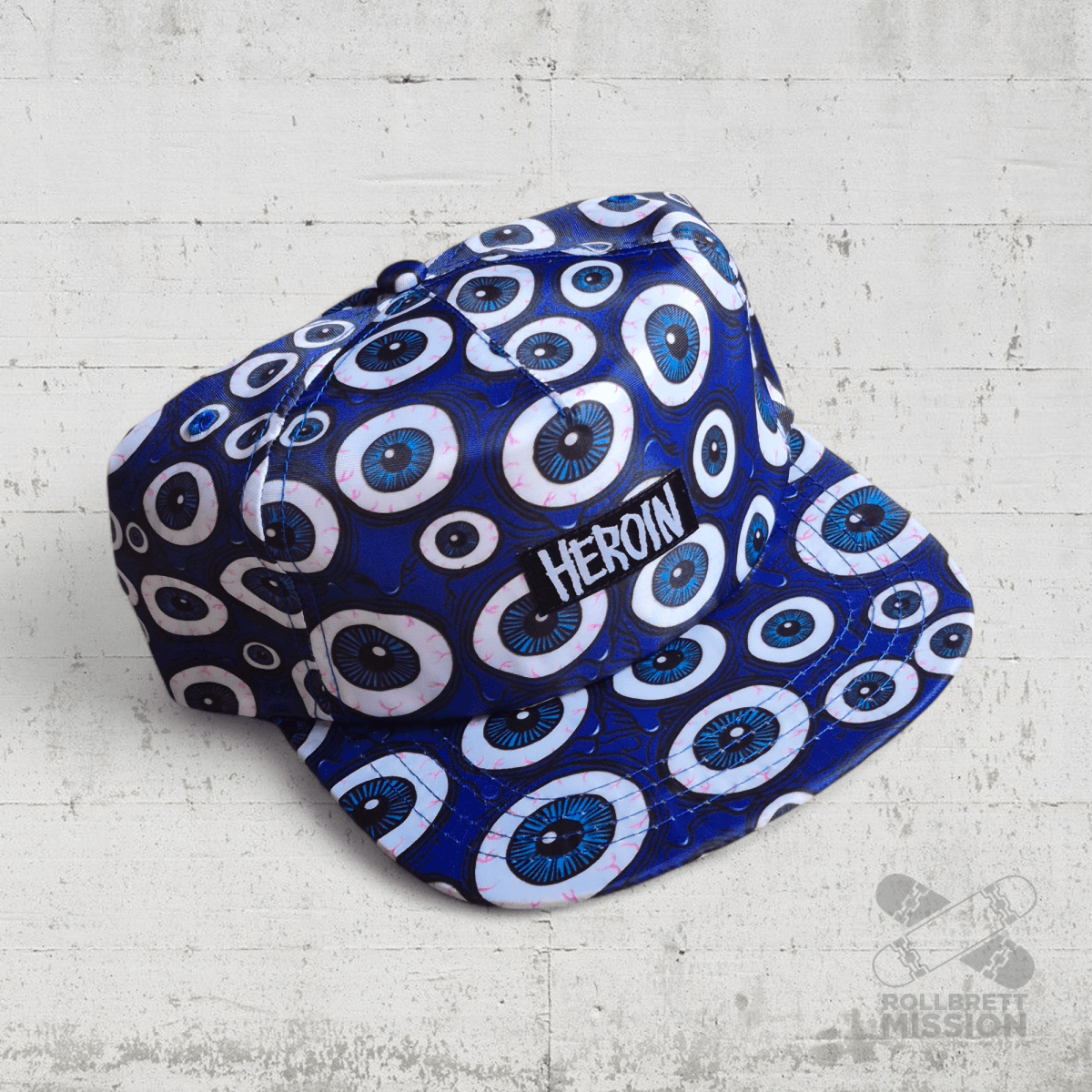 Heroin Skateboards Snapback Cap Eyes blue - Kopfbekleidung & - tücher - Rollbrett Mission