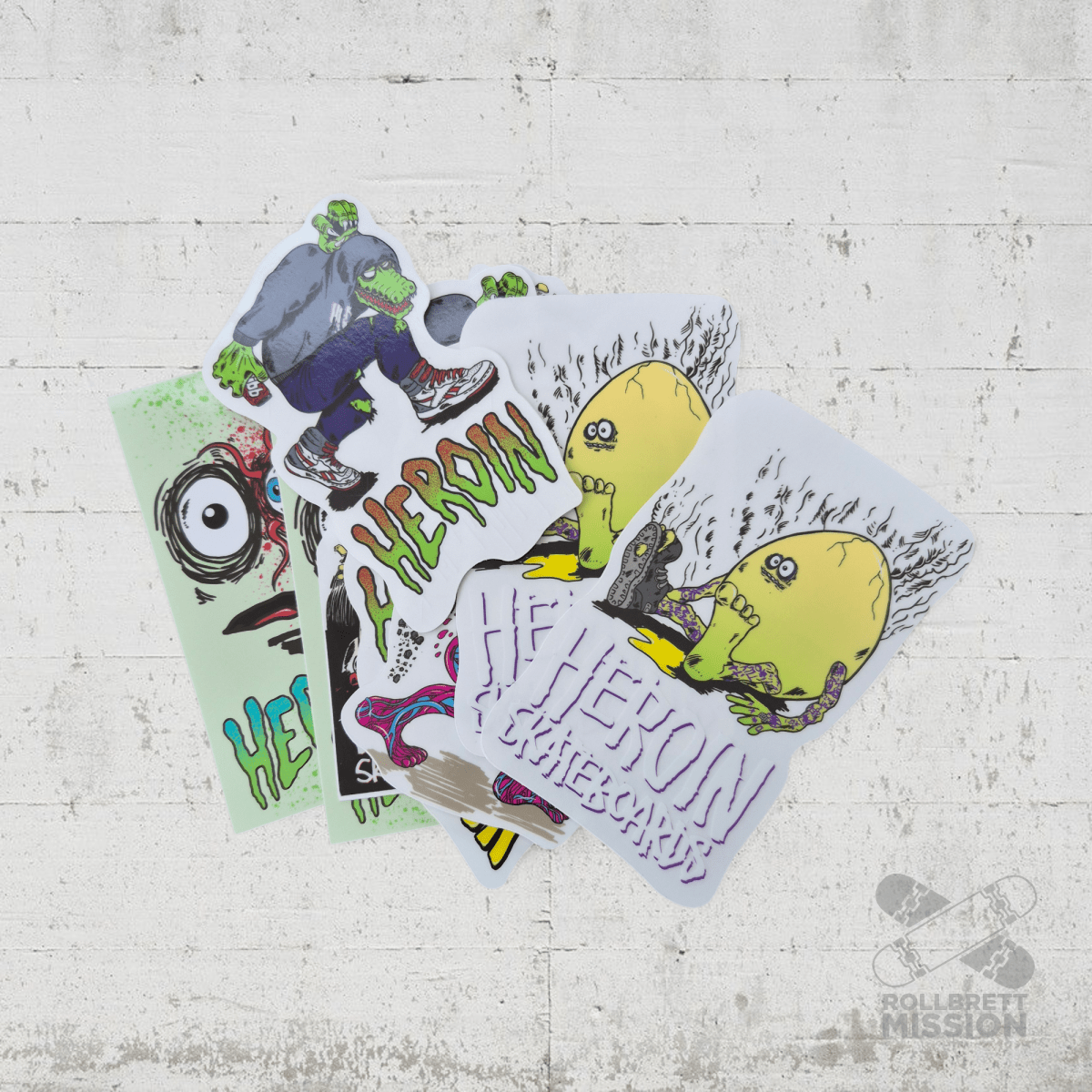 Heroin Skateboards Sticker Spring 2026 - Rollbrett Mission