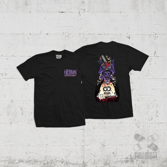 Heroin Skateboards T-Shirt Bat Egg black - Rollbrett Mission