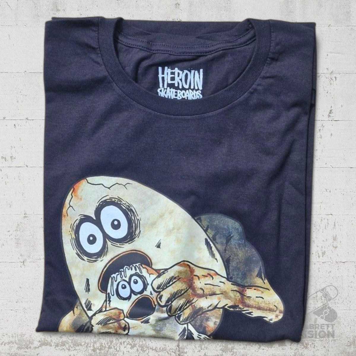 Heroin Skateboards T-Shirt Egg Eater black - Rollbrett Mission