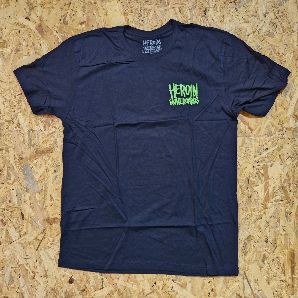Heroin Skateboards T - Shirt Zombie Swamp Gator black - Rollbrett Mission