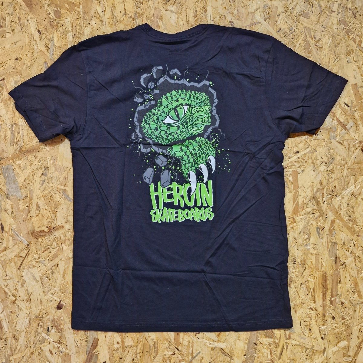 Heroin Skateboards T - Shirt Zombie Swamp Gator black - Rollbrett Mission