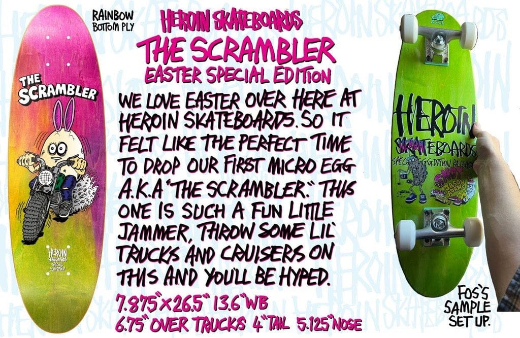 Heroin Skateboards The Scrambler Special Edition Deck - Skateboard - Decks - Rollbrett Mission