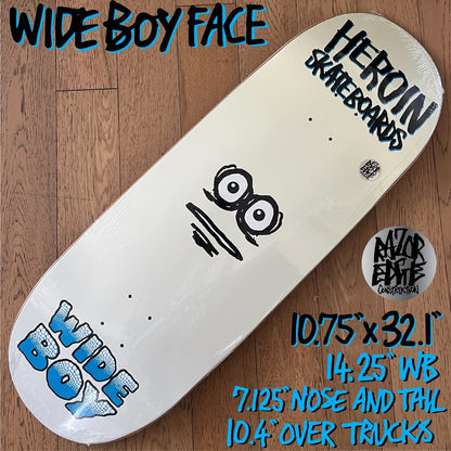 Heroin Skateboards Wide Boy Face 10.75 Deck - Skateboard-Decks - Rollbrett Mission