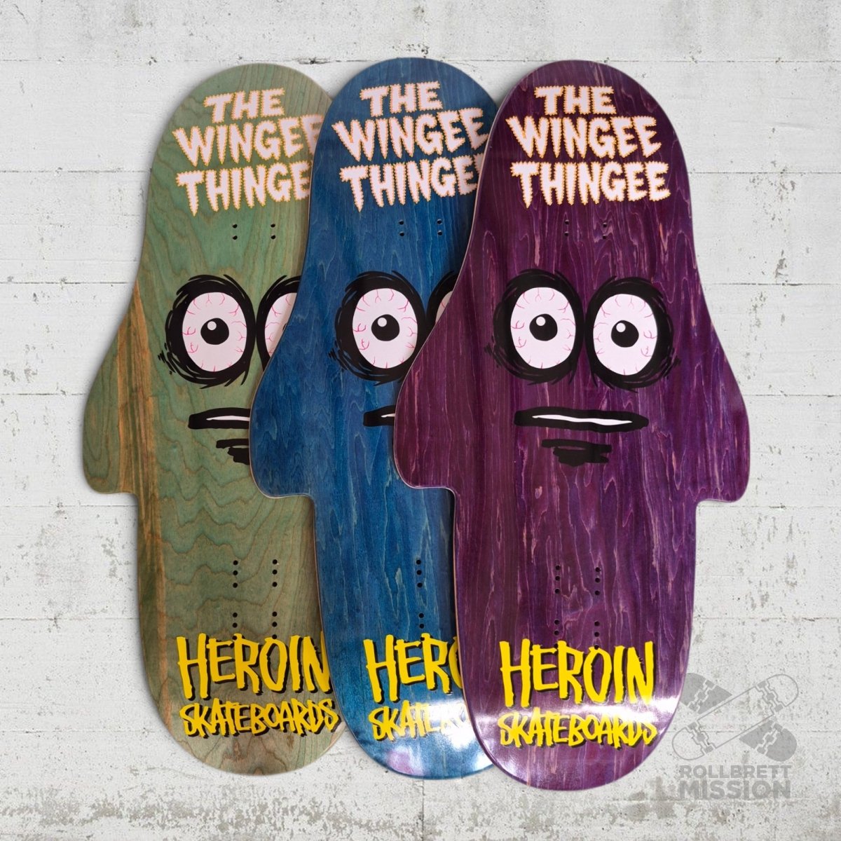 Heroin Skateboards Wingee Thingee Deck - Skateboard-Decks - Rollbrett Mission