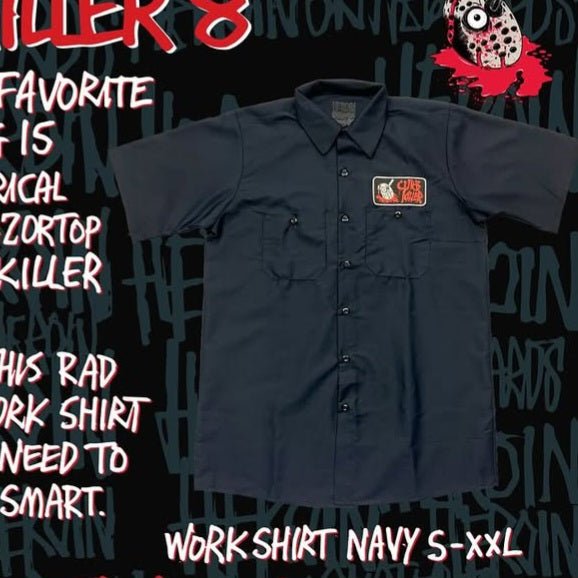 Heroin Skateboards Work Shirt Curb Killer navy - Rollbrett Mission