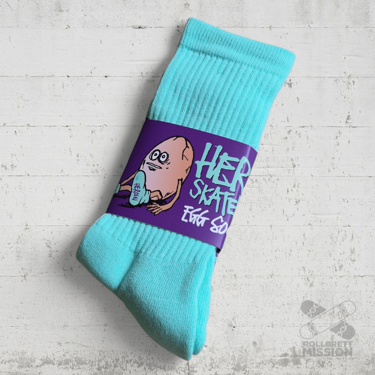 Heroin Socken Big Egg Socks teal - Socken - Rollbrett Mission